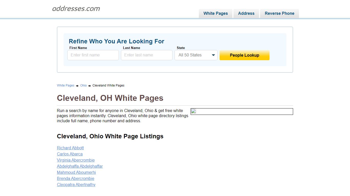 White Pages - Find People In | Addresses